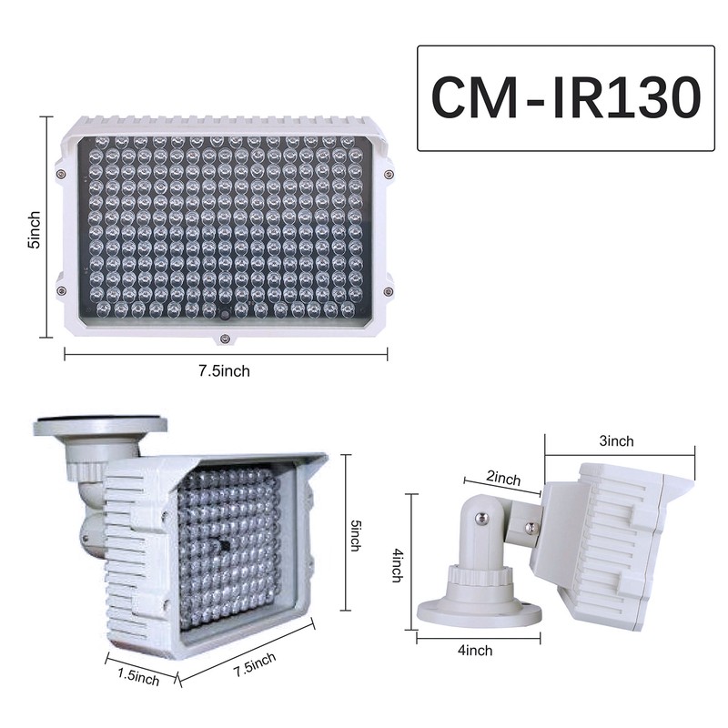 CMVision IR130-198 LED Indoor/Outdoor Long Range 300-400ft IR Illuminator with