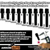 ARROW 20pcs Black M14x1.5 Cone Seat Lug Bolt 28mm Shank/17mmHex