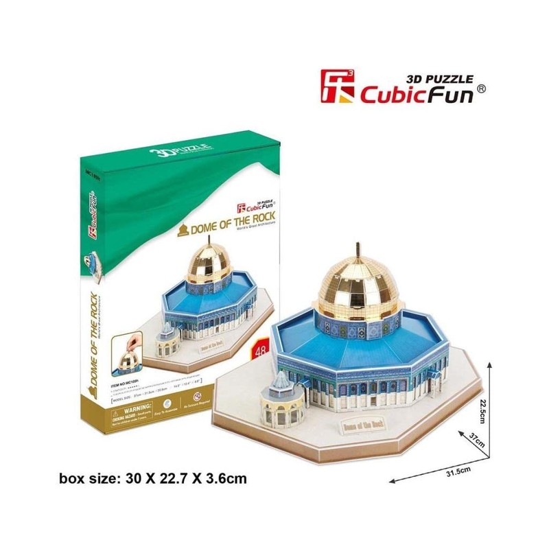 3D Puzzle Dome of the Rock Temple Mount Jerusalem Cubic