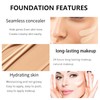 Colour Changing Foundation,Makeup Foundation, Face Foundation Full Coverage Moisturizing Waterproof