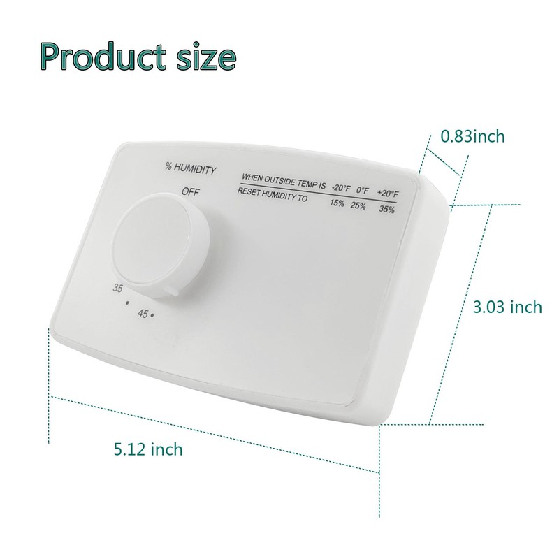 Bydorunce Humidistat Switch 4655, Manual Digital Control for Whole-House Duct