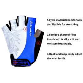 ROVOS Cycling Gloves Mountain Bike Gloves Biking Gloves for Men/Women 5MM Shock Absorbing Pads Half Finger Sports Bicycle Gloves-for Workout Motorcycle Gym Training Outdoor