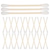 Hohopeti Dual-ended Cotton Swabs Count Long Bamboo Makeup Removal and