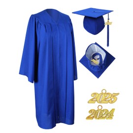 MyGradDay Unisex Matte 10 Pcs Graduation Cap and Gown 2025 Tassel set for High School and Bachelor