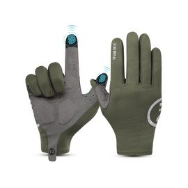 INBIKE Cycling Gloves Men Women Long Winter Warm Gloves Windproof Breathable Touch Screenn Reflective Cycling Gloves for Cycling Road Bike Sports Green XXL