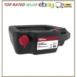 Hopkins Oil Change Drain Container 16 Quart Large Pan leak-proof High Capacity Car Auto