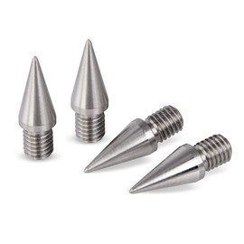 PrecisionGeek - Speaker Spikes M8 10mm long, Cone 10mm Diameter, Silver, Material Stainless Steel, for Speakers, HiFi Stands, Cabinets, Soundbars - Set of 4 pieces