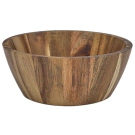 HOME DECO FACTORY, KA0338, Insalatiera in Acacia D20 cm, Design Elegante e Caldo, Ideale per servire insalate, Frutta e Piatti Vari, di Facile Manutenzione, Marrone