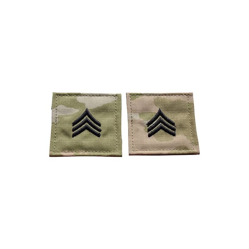 Army Rank SGT Sergeant OCP Patch 2x2 Hook & Loop