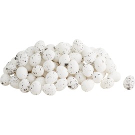 VBS Decorative Eggs Speckled 1.8 cm Pack of 100 White Polystyrene Easter Decoration Egg Easter Egg