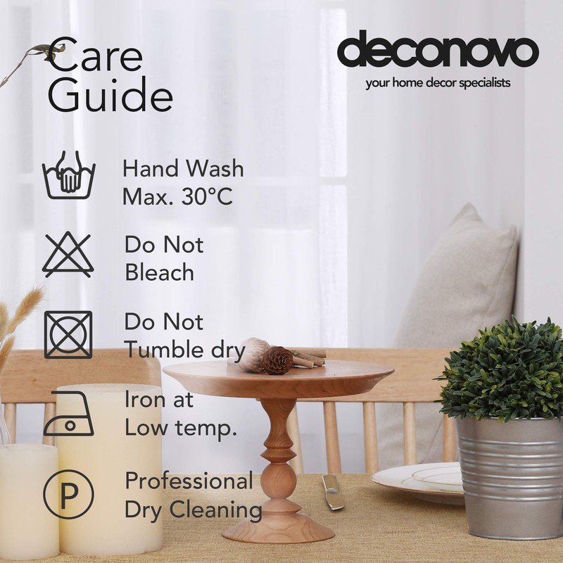 Deconovo - Decorative Waterproof Linen Effect Tablecloth - 132 x