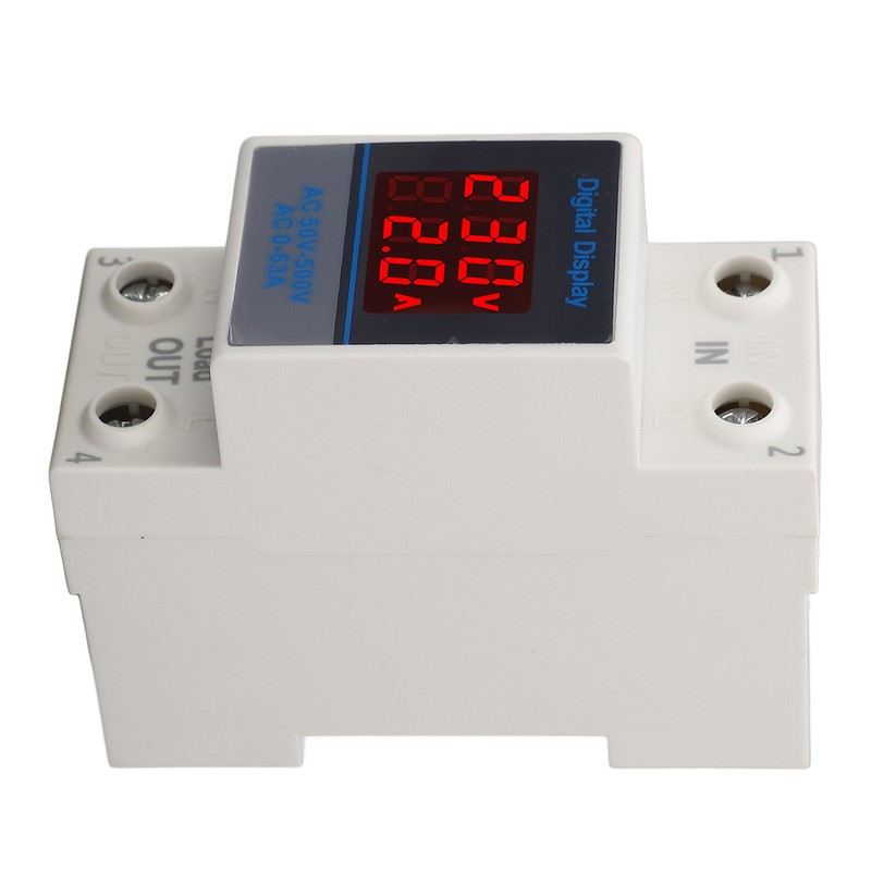 Voltage Current Meter Din Rail Double Display Display Monitor Single