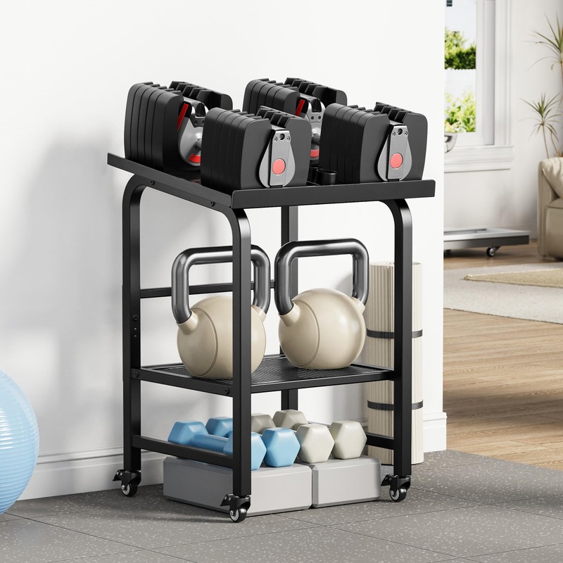 Dumbbell Stand Fits For Adjustable Weights Dumbbell Rack With Wheels