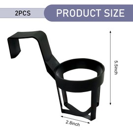 Hollow Design Door Lifting Glass Beverage Storage Rack, Hanging Insert Elastic Plastic Car Side Door Inner Cup Holder, Portable Modification Replacement Accessories (Black #12)