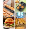 NatureMan 4 Pcs Silicone Baguette Pan and Hamburger Bun Pan