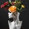 Side Face Portrait Ceramic Vase Living Room Decorative Dried Flower