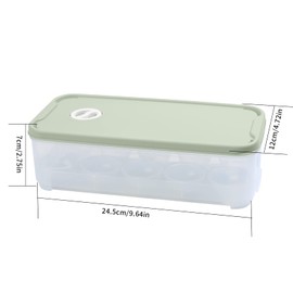 Pack of 2 Egg Box, Egg Container, Fridge Egg Container with Lid, Egg Storage Boxes, Egg Transport Box Plastic for Fridge, Kitchen, 10 Eggs