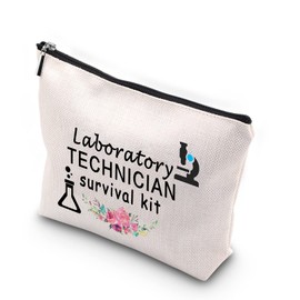 WCGXKO Laboratory Technician Survival Kit Lab Tech Laboratory Science Zipper Pouch Makeup Bag Gift (Lab Tech SurvivalCA)