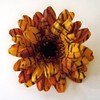 Gerbera Daisy Artificial Flower Hair Clip/Pin Brooch, Tiger