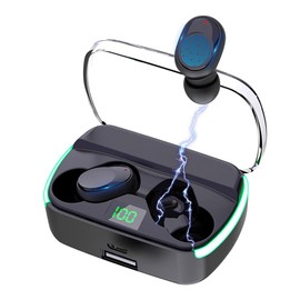 Audífonos Auriculares inalámbricos Bluetooth 5.1 Control Táctácdel Auricular con Carcasa de Carga IPX4 con micrófono Incorporado Compatible con Apple 