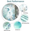 Neasow Nautical Shower Curtain, Teal Jellyfish Beach Shell Sea Life