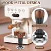 AwObEpl Stainless Steel Espresso Tamper for Home Coffee Tamper Walnut
