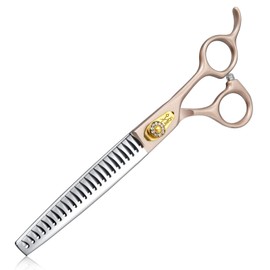 JASON 7.5" Dog Grooming Scissors - Professional Chunker Thinning Shear with with 24 Fishbone Teeth Japanese 440C Stainless Steel Hair Scissor with Diamond Screw for Dogs, Cats and Other Pets Christmas