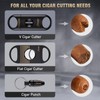 Tesonway Cigar Ashtray with Cigar Cutter Set, Cigar Cutter Guillotine,