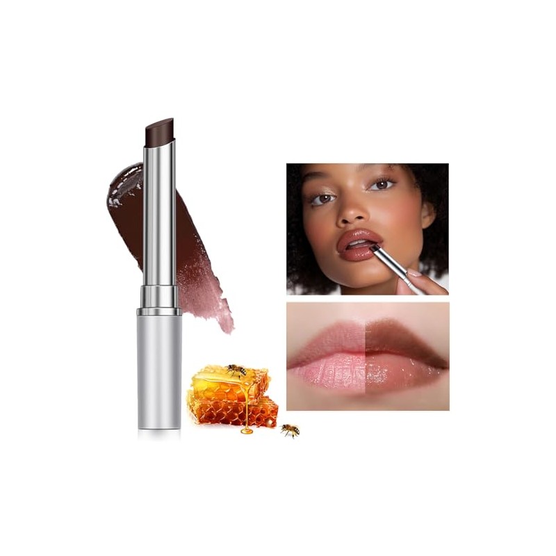 2PCS Hydrating Honey Lipstick，Sheer Tinted Lip Balm for All Skin