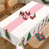 Arquiel Christmas Tablecloth, Nutcracker, Pink Christmas Tree Tablecloth, Washable, Rectangular,
