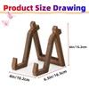 Wood Display Stand,6 Inch Plate Display Stand,Multifunctional Book Display Stand,For