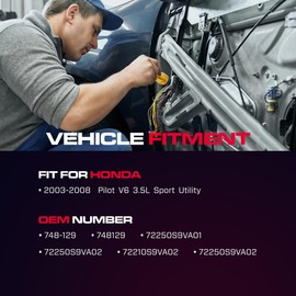 XIMAKA Front Driver Side Power Window Regulator with Motor (6 Pins) Fit for 2003-2008 Honda Pilot V6 3.5L Sport Utility, 748-129