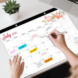 Tcamp 2026 Calendar - 18 Months Desk Calendar 2026-2027 from January 2026 to June 2027, Large 17" x 12" Wall Calendar with Julian Dates, Desk Planner for Home School Office Desktop, Christmas Gifts