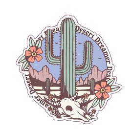 Wickedgoodz Desert Dreamer Vinyl Decal - Western Bumper Sticker - for Laptops Tumblers Windows Cars Trucks Walls