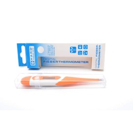 Haro medical care fever thermometer, flexible tip, particularly comfortable, digital display, quick readings, oral, armpit thermometer, fever thermometer, body thermometer, baby, children, adults