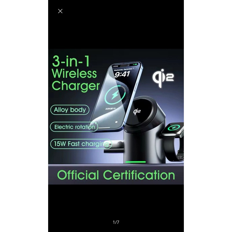 MOKYIEAKAN Rotation 3 in 1 Wireless Charging Stand , Charging