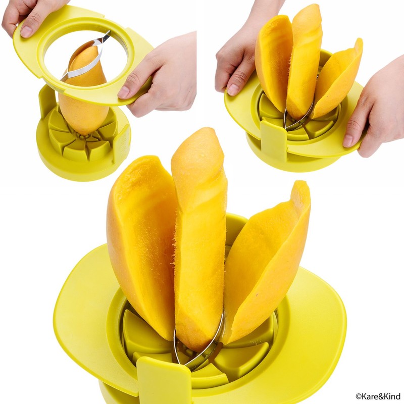 Apple/Tomato/Mango Cutters - Set of 3 - Sturdy Base Keeps