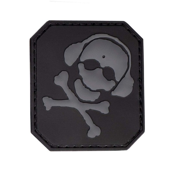 G-CODE SKULLGUY Patch (Black with Grey Skull)