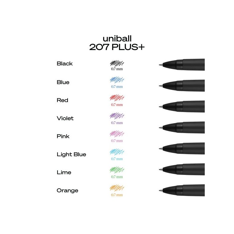 207PLUS+ Gel, 0.7MM, Red, OS Dozen