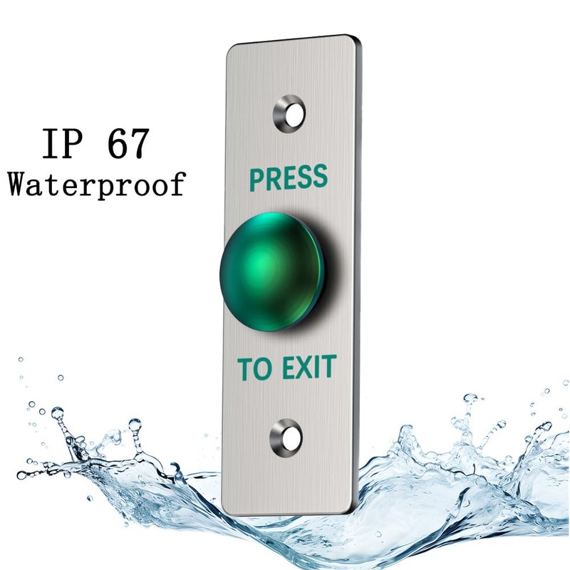 Stainless Steel Push to Exit Button - 12V DC Push