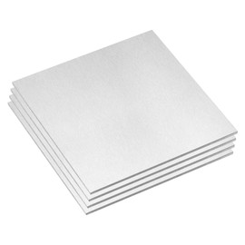 sourcing map 4Pcs 6061 Aluminum Sheet, 100mm x 100mm Rectangle Aluminum Plate 3mm Thick Flat Metal Stock for Industry Welding Crafting