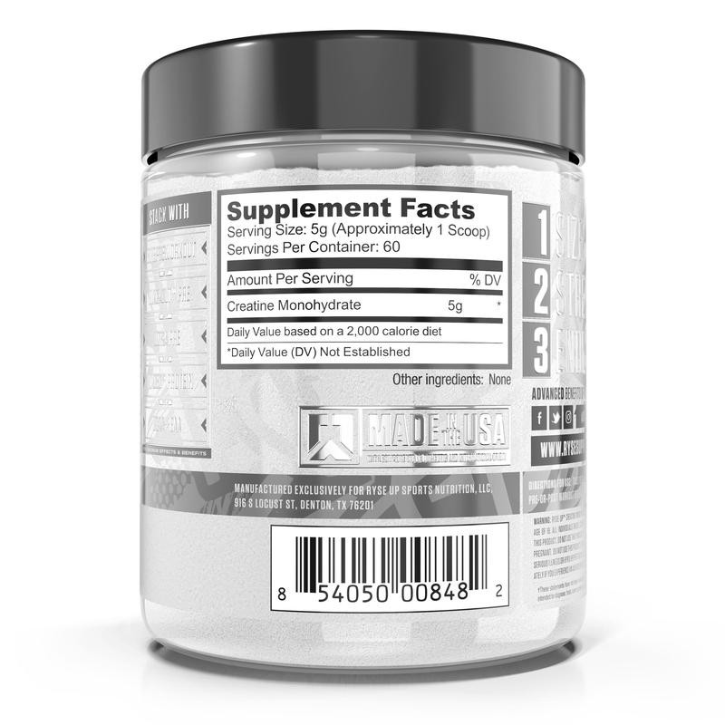 RYSE Creatine Monohydrate Powder - Supports Lean Muscle Growth, Strength,
