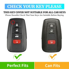 for Toyota Key Fob Cover,Premium Soft TPU and Leather Key Case Protector Compatible with 2020-2022 Highlander Corolla Prius,2018-2024 RAV4 Camry Avalon C-HR GT86 (White Rose)