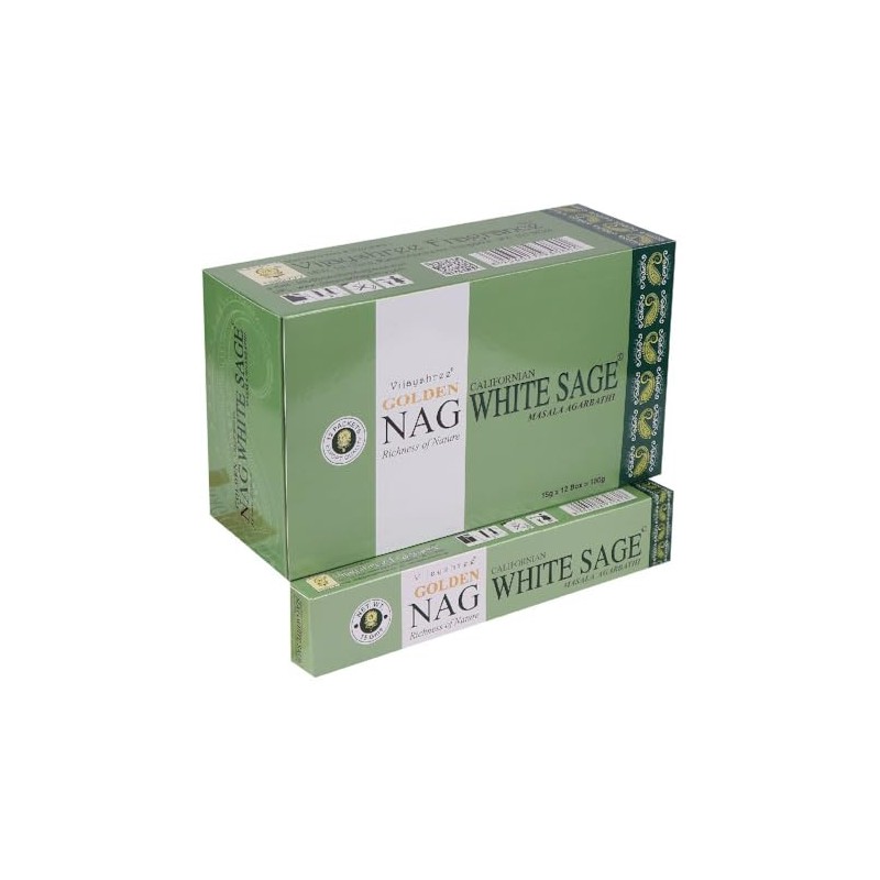 Vijayshree Golden Nag Californian White Sage Agarbathi Incense Sticks 15g