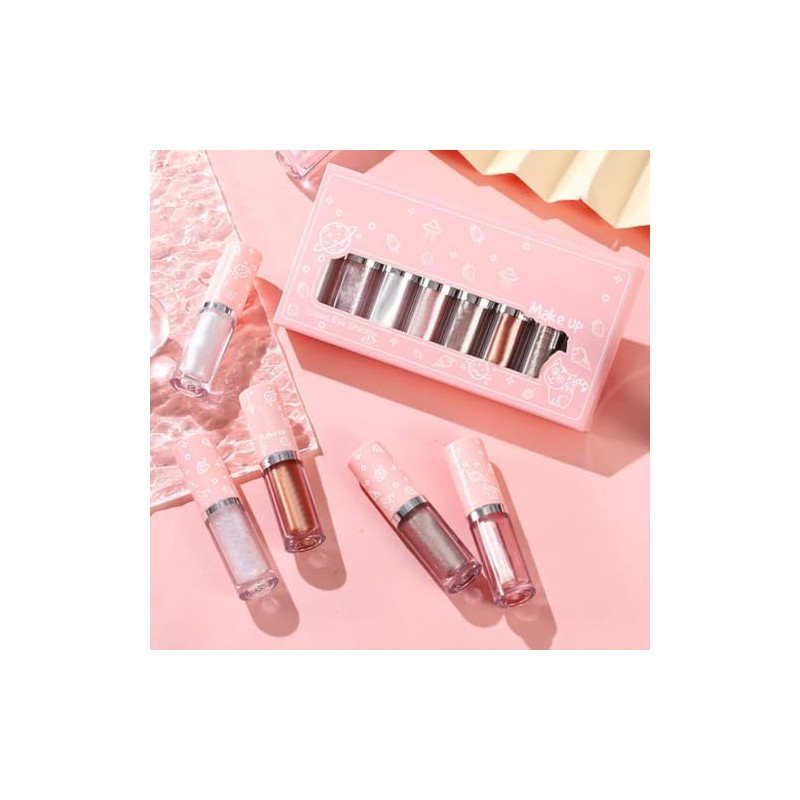 Angoily Kit de 8 Barras de Sombras de Ojos Brillantes