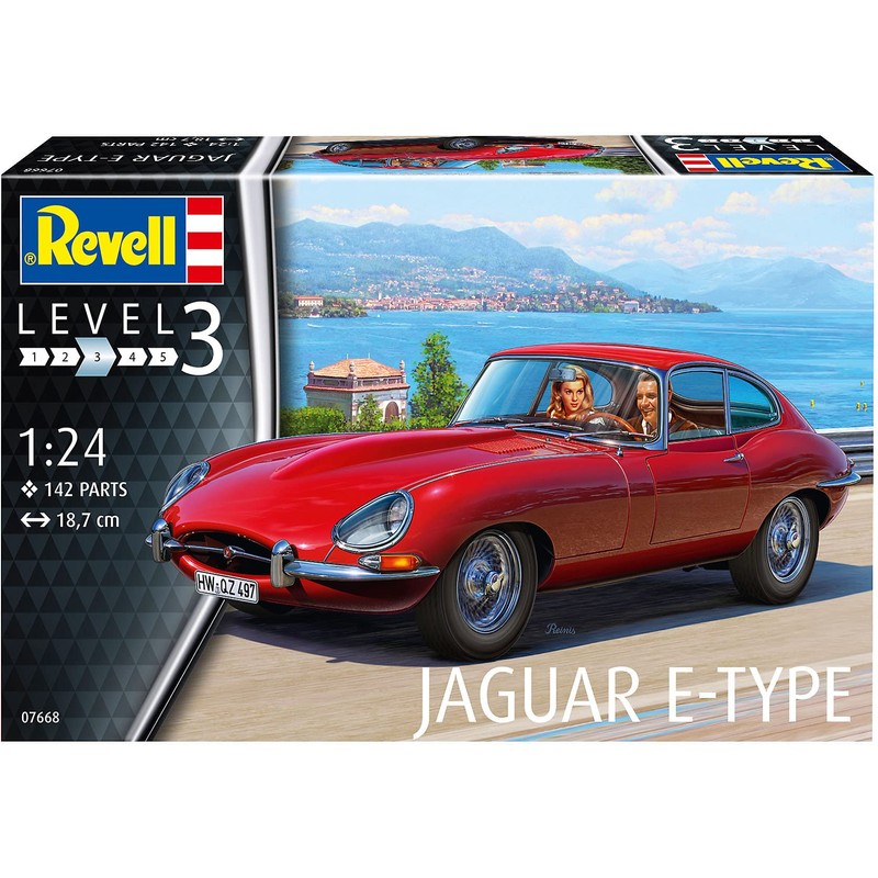 Revell 07668 Jaguar E-Type (Coupé) 1:24 Scale Unbuilt/Unpainted Plastic Model