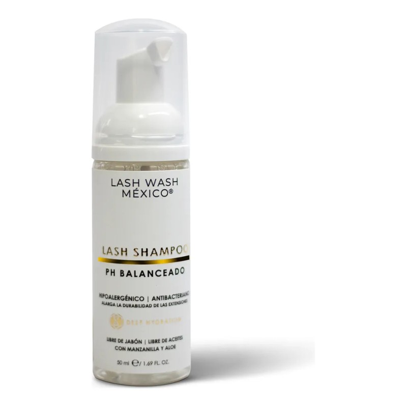 Lash Shampoo 50ml Hipoalergénico Con Aloe Limpieza Pestañas