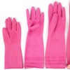 Komax Pink Rubber Gloves 2-Pack for Kitchen Dishwashing - Comfortable Durable Large 5ea
