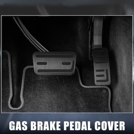 X AUTOHAUX Foot Pedal Brake Gas Pedal Pad Kit Non Slip Foot Pedal Pad Covers for Honda Fit 2021 Black