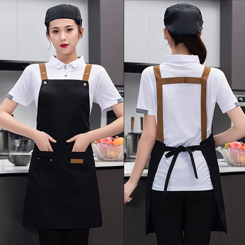 deoway Apron, Adjustable Length, Women's, Apron, Men's, Stylish, H-Shaped, Cafe